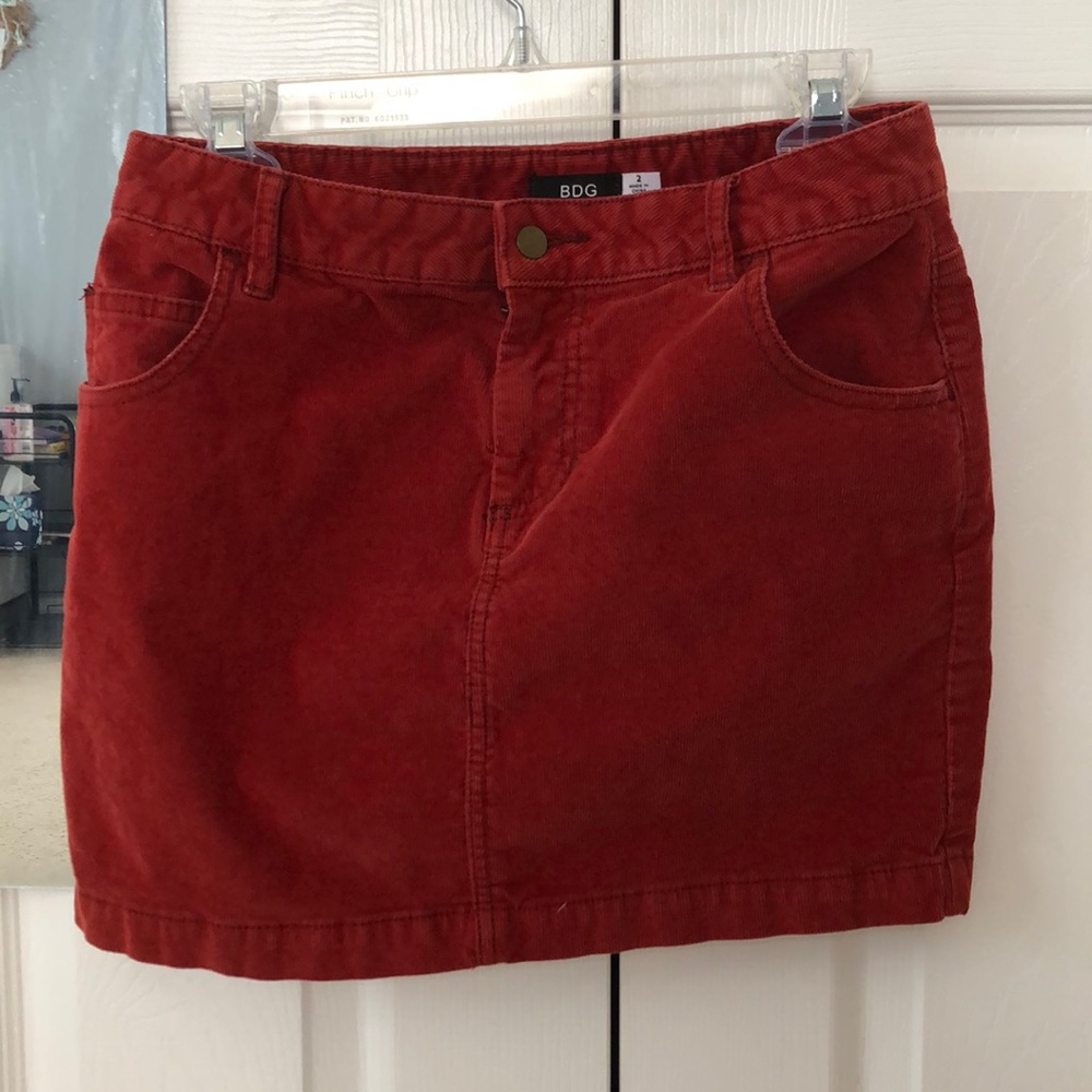 BDG red skirt